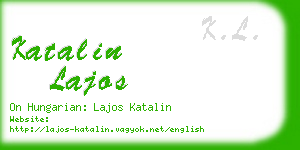 katalin lajos business card